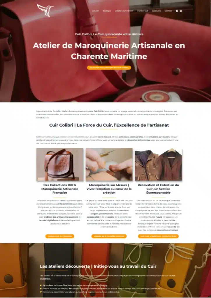 Création de site Web artisan signée Audace Digitale